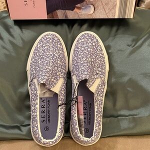 Serra Lavender Floral Slip-On Sneakers